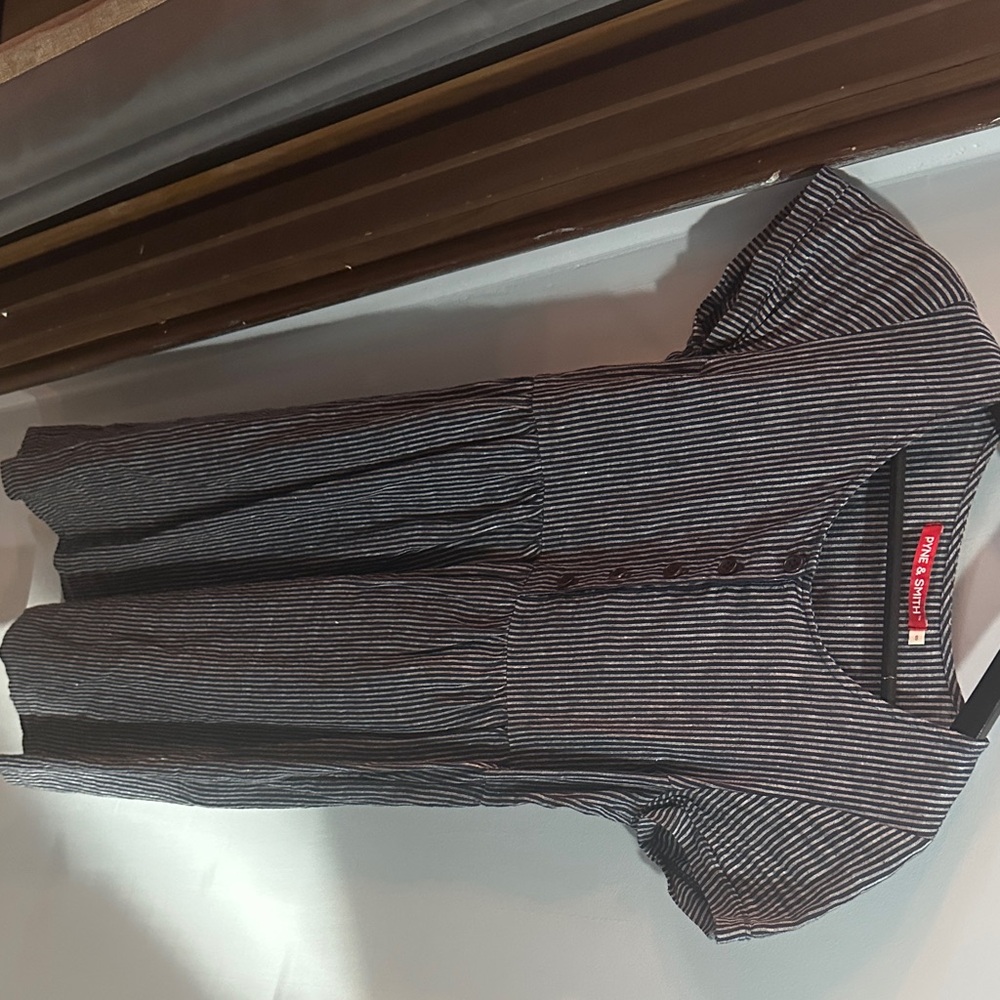 Pyne & Smith Striped Button-Front Dress